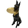 Mauro Ferretti decoratief beeldje hond Ory met dienblad 30x64x91 cm zwart goud