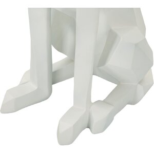 Mauro Ferretti decoratieve sculptuur hond Ory met dienblad 27x51x74 cm witgoud
