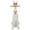 Mauro Ferretti decoratieve sculptuur hond Ory met dienblad 27x51x74 cm witgoud
