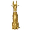 Mauro Ferretti decoratieve sculptuur hond Pit met dienblad 30x64x91 cm goud