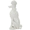 Mauro Ferretti decoratieve sculptuur poedel zittend 20x26x61 cm wit