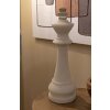 Mauro Ferretti decoratief beeldje schaakkoning Quarzy Ø13x41 cm witgoud