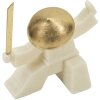 Mauro Ferretti decoratief beeldje Samurai Oda Quarzy 17x7,5x18,5 cm witgoud