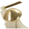 Mauro Ferretti decoratief beeldje Samurai Oda Quarzy 19x8x18 cm witgoud