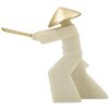 Mauro Ferretti decoratief beeldje Samurai Toku Quarzy 34x12x30 cm witgoud