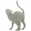 Mauro Ferretti decoratief beeldje Sparky kat 17,5x9x26 cm zilver