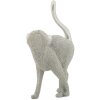 Mauro Ferretti decoratief beeldje Sparky kat 17,5x9x26 cm zilver