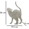 Mauro Ferretti decoratief beeldje Sparky kat 17,5x9x26 cm zilver
