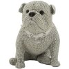 Mauro Ferretti Decoratief buldog beeldje Sparky 17x11x14 cm zilver
