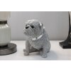 Mauro Ferretti Decoratief buldog beeldje Sparky 17x11x14 cm zilver