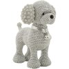 Mauro Ferretti decoratief beeldje poedel hond Sparky 15x9.5x15 cm zilver