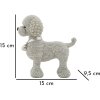 Mauro Ferretti decoratief beeldje poedel hond Sparky 15x9.5x15 cm zilver