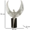 Mauro Ferretti decoratiefiguur engel Sparky 24x8x34 cm zilver zwart