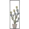 Mauro Ferretti wanddecoratie cactus lijst 31x2,5x90 cm groen lichtblauw