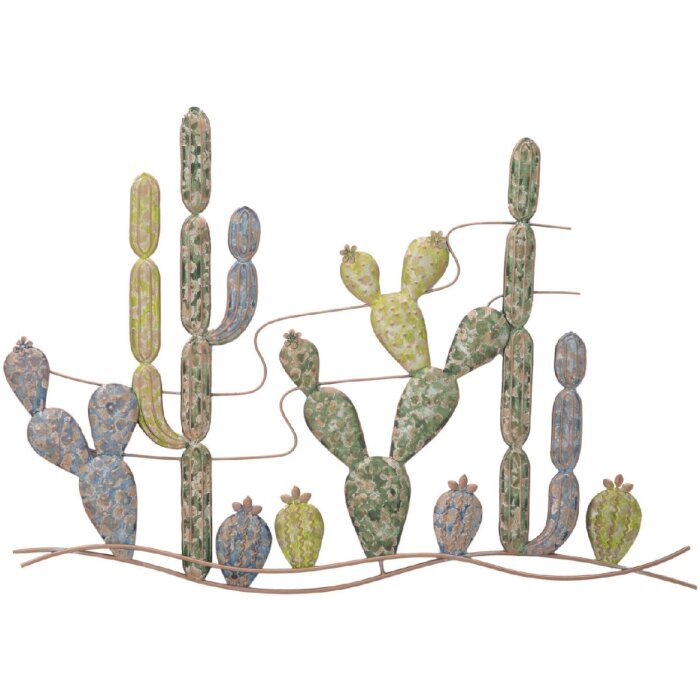 Mauro Ferretti wanddecoratie cactus 90x2,5x64 cm multicolour