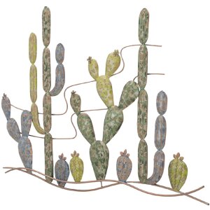 Mauro Ferretti wanddecoratie cactus 90x2,5x64 cm multicolour