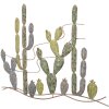 Mauro Ferretti wanddecoratie cactus 90x2,5x64 cm multicolour