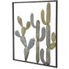 Mauro Ferretti wanddecoratie cactus lijst 50x1,3x50 cm groen lichtblauw