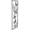 Mauro Ferretti wanddecoratie vlinders 31x2,5x90 cm zwart zilver