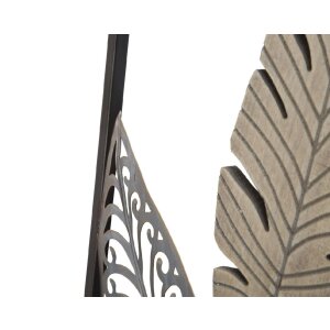 Mauro Ferretti wanddecoratie bladeren 30,5x1,9x91 cm goud zilver