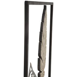 Mauro Ferretti wanddecoratie bladeren 30,5x1,9x91 cm goud zilver
