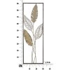 Mauro Ferretti wanddecoratie bladeren 30,5x1,9x91 cm goud zilver