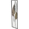 Mauro Ferretti wanddecoratie bladeren 30,5x2,5x99,5 cm goud zilver