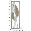 Mauro Ferretti wanddecoratie bladeren 30,5x2,5x99,5 cm goud zilver
