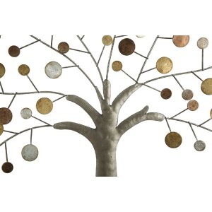 Mauro Ferretti wandpaneel levensboom Ø61x1,8 cm goud naturel