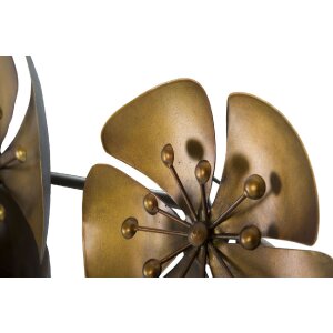 Mauro Ferretti wanddecoratie bloem Goldy 80x6x57 cm goudkleurig