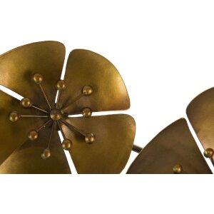 Mauro Ferretti wanddecoratie bloem Goldy 80x6x57 cm goudkleurig
