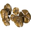 Mauro Ferretti wanddecoratie bloem Goldy 80x6x57 cm goudkleurig