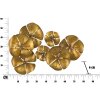Mauro Ferretti wanddecoratie bloem Goldy 80x6x57 cm goudkleurig