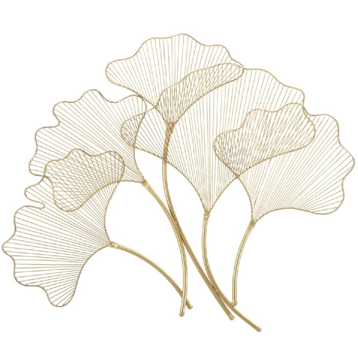 Mauro Ferretti wandpaneel Glam leaf 79x5x68 cm goudkleurig