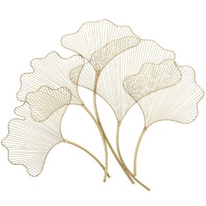 Mauro Ferretti wandpaneel Glam leaf 79x5x68 cm goudkleurig