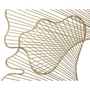 Mauro Ferretti wandpaneel Glam leaf 79x5x68 cm goudkleurig