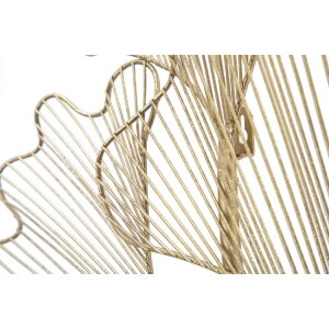 Mauro Ferretti wandpaneel Glam leaf 79x5x68 cm goudkleurig