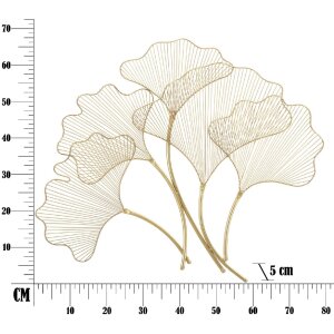 Mauro Ferretti wandpaneel Glam leaf 79x5x68 cm goudkleurig