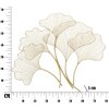 Mauro Ferretti wandpaneel Glam leaf 79x5x68 cm goudkleurig