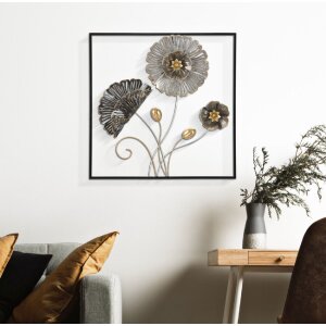 Mauro Ferretti wanddecoratie Vierkant 50x5,5x50 cm veelkleurig