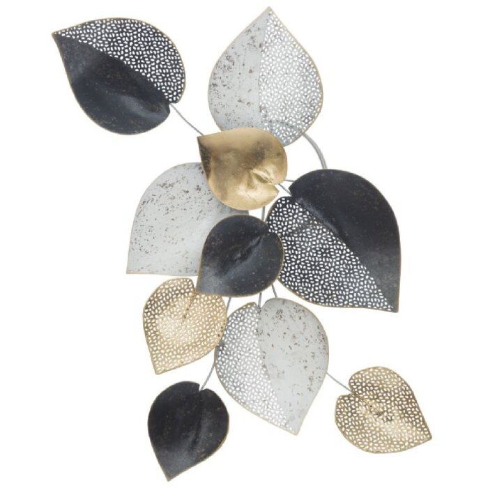 Mauro Ferretti wandpaneel Half Leaf 62,5x5,5x40 cm veelkleurig