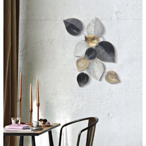 Mauro Ferretti wandpaneel Half Leaf 62,5x5,5x40 cm veelkleurig