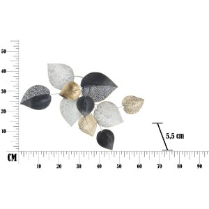 Mauro Ferretti wandpaneel Half Leaf 62,5x5,5x40 cm veelkleurig