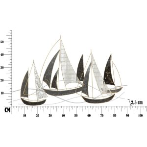 Mauro Ferretti wandpaneel Veliero 91x2,5x55,9 cm veelkleurig