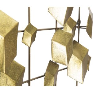 Mauro Ferretti wandpaneel Abstract 90,5x3,5x50 cm goudkleurig