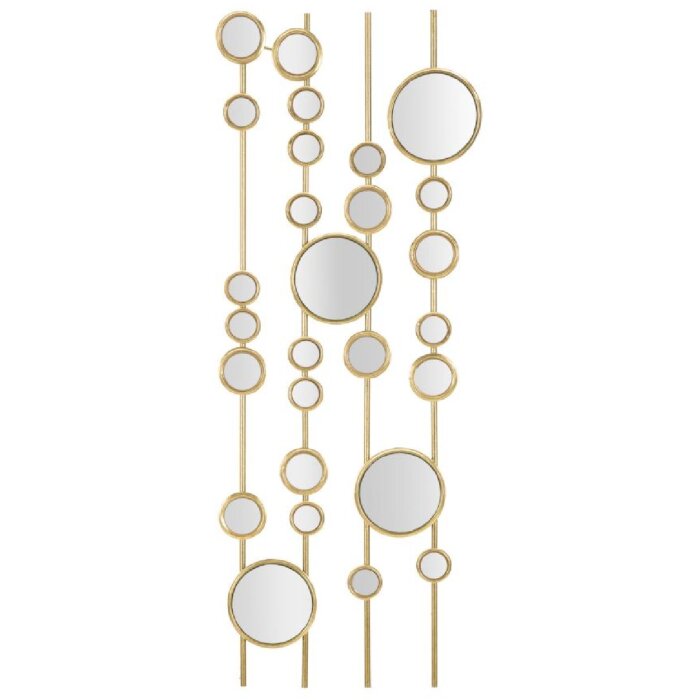 Mauro Ferretti wandpaneel Small Mirrors 35,5x1,5x90 cm goudkleurig