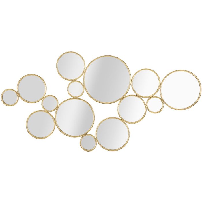 Mauro Ferretti wandpaneel met spiegels 100x2,3x51,5 cm goudkleurig