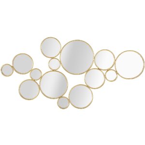 Mauro Ferretti wandpaneel met spiegels 100x2,3x51,5 cm goudkleurig