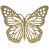 Mauro Ferretti wanddecoratie vlinder 43x2x35 cm goudkleurig
