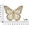 Mauro Ferretti wanddecoratie vlinder 43x2x35 cm goudkleurig